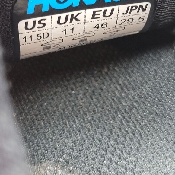 Hoka One One Mach 4 Pro Fly Black Running Mens Sneakers Shoes Size 11.5 D - Picture 10 of 11